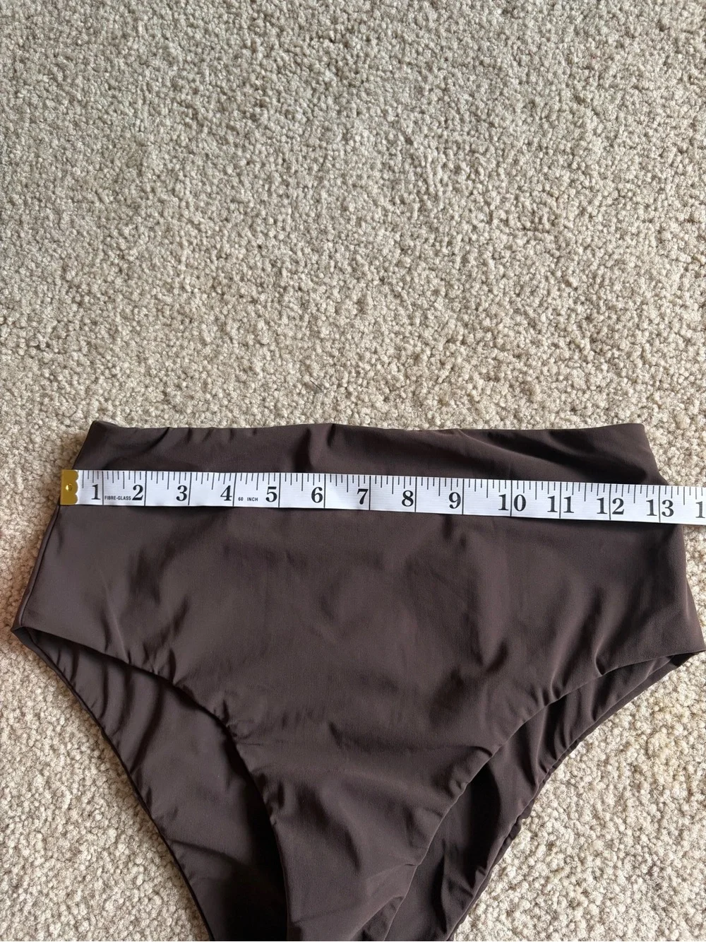 Anemos bathing suit dark brown bikini high-waist bikini bottom size medium